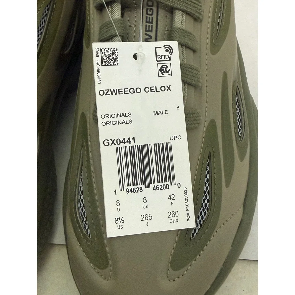 Adidas Ozweego Celox GX0441 Mens Olive Green Techwear Sneakers Size 8.5